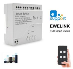 GATE EW SMART SWITCH 4CH, WIFI, 7-32V