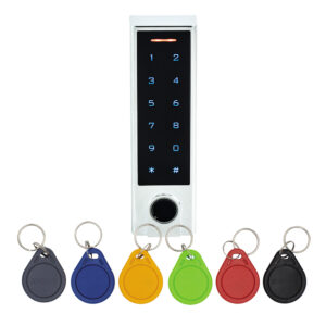 KIT-CON-RF érintőgombos kültéri, rádiós, ujjlenyomatolvasós RFID kódzár