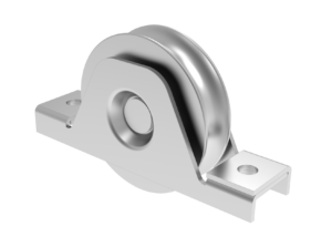 Rozsdamentes görgő tolókapuhoz-U, INOX, D80mm U-profilhoz