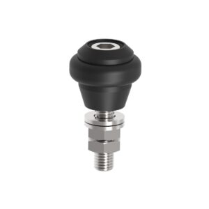 Gumigyűrűs támasztó görgő-fekete PVC Zn,