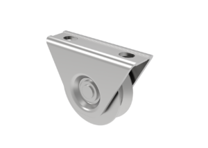 Csavarozható talpú tolókapu görgő, D60 V-profilhoz