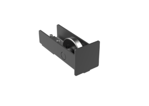 Alsó Felfutó görgő Zn, profile 60x60, fekete