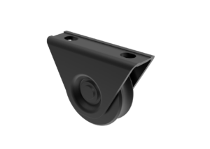 Csavarozható talpú tolókapu görgő/d16mm U-profilhoz, D60, fekete