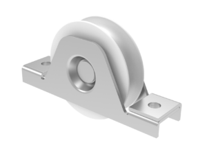 Rozsdamentes görgő tolókapuhoz-V, INOX / NEJLON, D80mm V-profilhoz