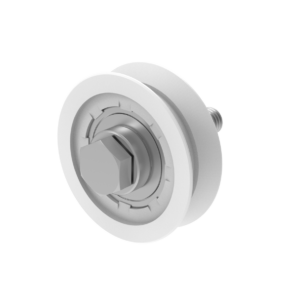 Rozsdamentes görgő tolókapuhoz-V, INOX / NEJLON, D60mm V-profilhoz