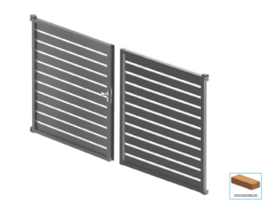 Kétszárnyú kapu 3,92x1,85m 20x100 R7016 töltettel - készlet