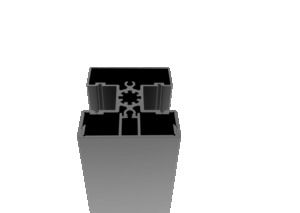 50x60-as alumínium oszlop és fedél készlet - 6000mm R7016