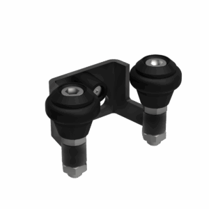 Felső megvezető-ütköző, Zn, profile 60mm, fekete