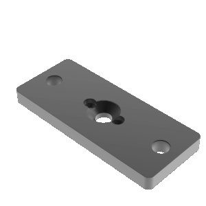 Rozsdamentes rögzítőlemez 50x60 R7016 oszlophoz