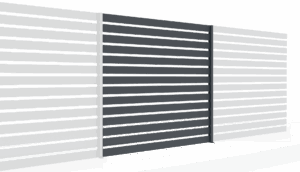 Kerítés összeállítás 20x100 léccel, 1,85x2m